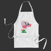 Patriotic Flamingo BBQ Apron aprons