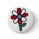 Patriotic flower button