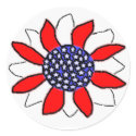 Patriotic Flower sticker