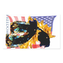 Patriotic Freedom Horses stickers
