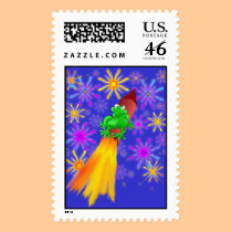 patriotic frog postage