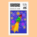 patriotic frog postage stamp