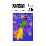 patriotic frog postage stamp