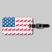 Patriotic German Shepherds luggage tags