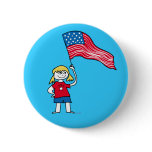 Patriotic Girl Pin