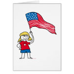 Patriotic Girl Card