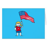 Patriotic Girl Card
