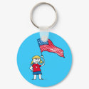 Patriotic Girl keychain