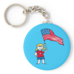 Patriotic Girl Key Chains