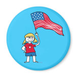 Patriotic Girl Magnet