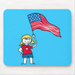 Patriotic Girl Mousepads