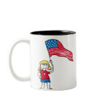Patriotic Girl Coffee Mugs