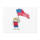 Patriotic Girl Post Card