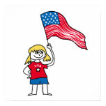 Patriotic Girl Poster
