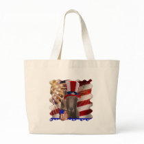 PATRIOTIC GOAT 4th OF JULY GIFTS Canvas Bags