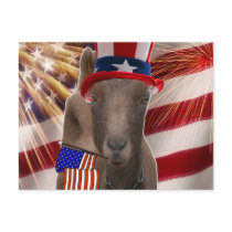 PATRIOTIC GOAT 4th OF JULY GIFTS Postcards
