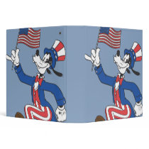 Patriotic Goofy 3 Ring Binder