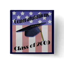 Patriotic Graduation Pin buttons