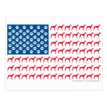 Patriotic Greyhound Dog Postcard