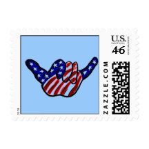 Patriotic hang loose stamp