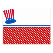 Patriotic Hat Red Dots 2 postcards