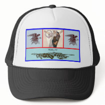 Patriotic hat using sn Alphonse Mucha image
