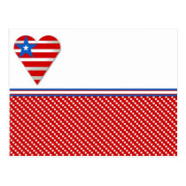 Patriotic Heart 2 postcards