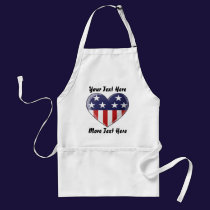 Patriotic Heart Apron aprons