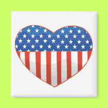 Patriotic Heart magnet