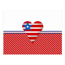 Patriotic Heart postcards