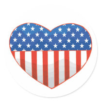 Patriotic Heart stickers by patriotic_tshirts Patriotic Heart stickers