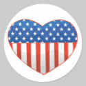Patriotic Heart stickers