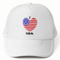 Patriotic Heart USA hat