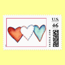 Patriotic Hearts Stamp