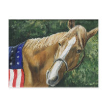"Patriotic Horse" Art Reproduction Postcards by CharlottesWebArt "Patriotic Horse" Art Reproduction Postcards