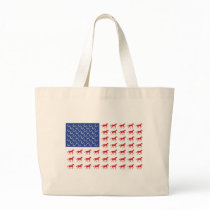 Patriotic Horses American Flag Bag