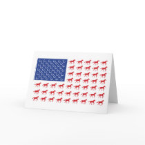 Patriotic Horses American Flag Cards