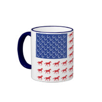 Patriotic Horses American Flag Mug