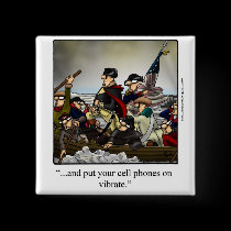 Patriotic Humorous Square Pin buttons