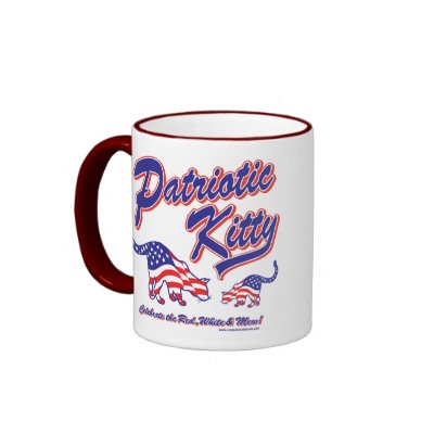 Patriotic Kitty Cat 4th of July mug