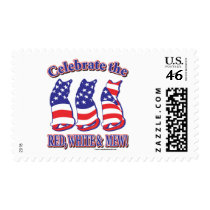 Patriotic Kitty Cats Postage Stamp