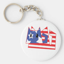 Patriotic Kitty Key Chains