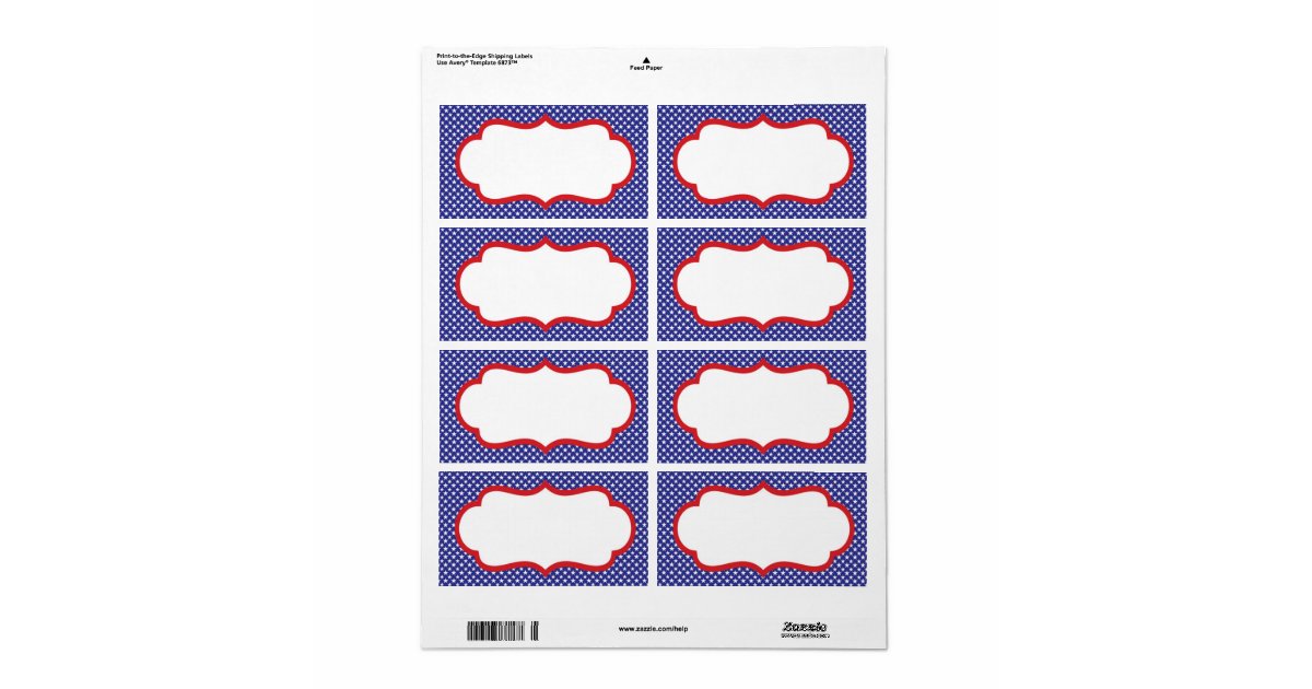 Patriotic Label (blank) | Zazzle