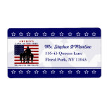 Patriotic Land of the Free Custom Shipping Label