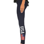 Patriotic leggings with american flag