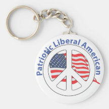 Patriotic Liberal American Keychains