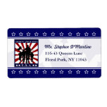 Patriotic Liberty Soldiers Custom Shipping Label