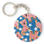 Patriotic Lions Keychain