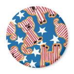 Patriotic Lions Fridge Magnet