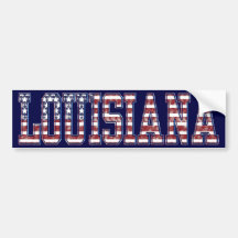 PATRIOTIC LOUISIANA BUMPER STICKER
